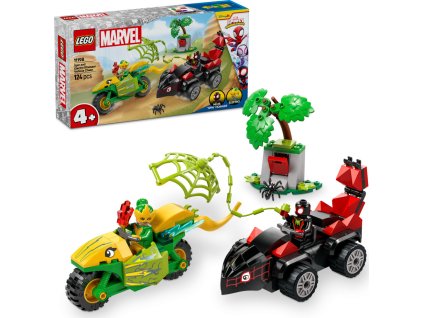 LEGO® Marvel Spidey a jeho úžasní přátelé 11198 Spin, Electro a honička s dinosauřím vozidlem