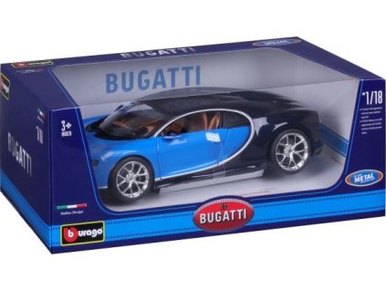 Bburago auto 1:18 Plus Bugatti Chiron blue/deep blue