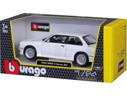Bburago  auto 1:24 Plus BMW 3 Series M3 1988 White