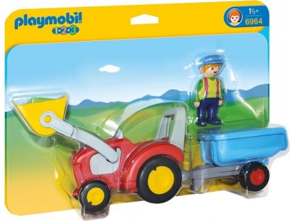 PLAYMOBIL 6964 Traktor s prívesom (1.2.3)