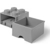 LEGO Úložný box 250x252x181 so šuplíkom šedý