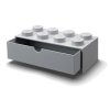 LEGO Stolný box 8 so zásuvkou sivý