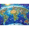 Ravensburger 12722 Puzzle Veľká mapa sveta 200 dielikov XXL