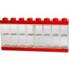 LEGO vitrínka na 16 minifigúrok červená