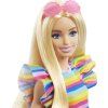 Barbie modelka proužkované šaty s volány