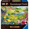 Ravensburger Dřevěné puzzle Divoká zahrada 500 dílků