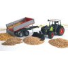 Bruder 02112 Farmer - traktor Claas Nectis s předním nakladačem a přívěsem - ARCH.