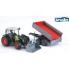 Bruder 02112 Farmer - traktor Claas Nectis s předním nakladačem a přívěsem - ARCH.
