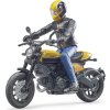 Bruder 63053 63053 BWORLD Motocykl Scrambler Ducati Cafe Racer s jezdcem