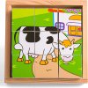 Bigjigs Toys Obrázkové kostky kubusy Zvířátka 9 kostek