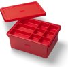 LEGO® úložný box s organizérem - červená