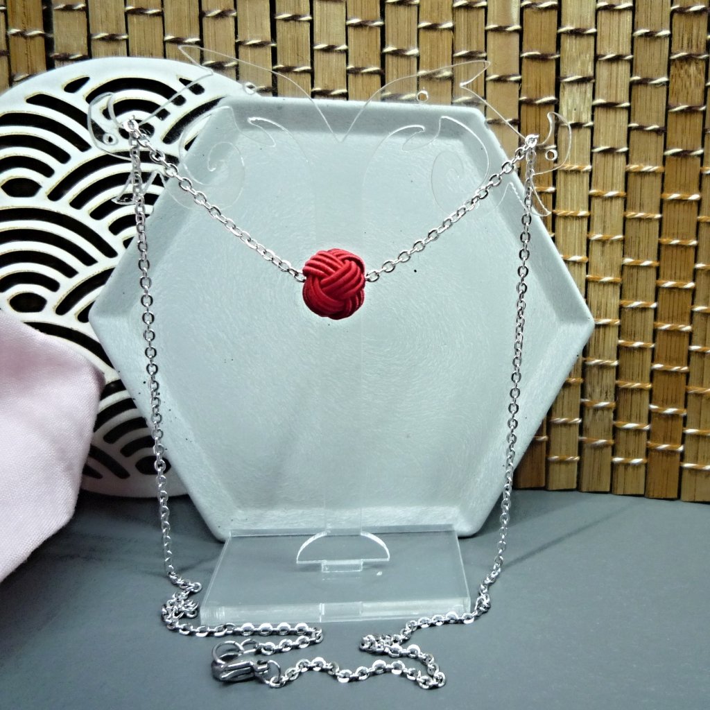 mizuhiki náhrdelník TAMA červený 1