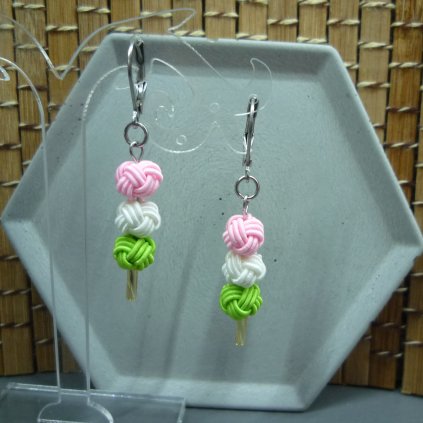 mizuhiki náušnice hanami dango malé 1