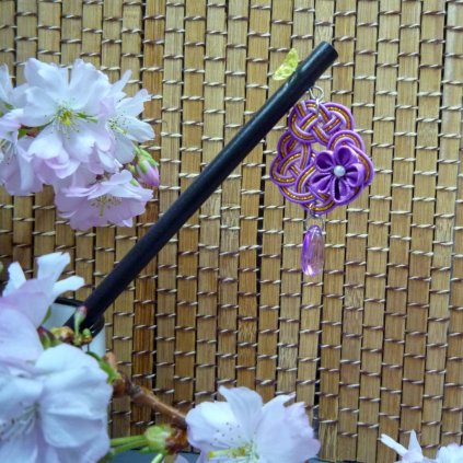 mizuhiki jehlice hanami #7 fialová 1