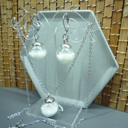 mizuhiki set náhrdelník a náušnice Fluorescence 2