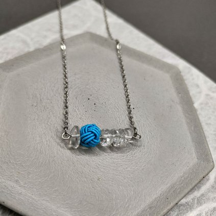 mizuhiki náhrdelník KŘIŠŤÁL 2025 modrý 4