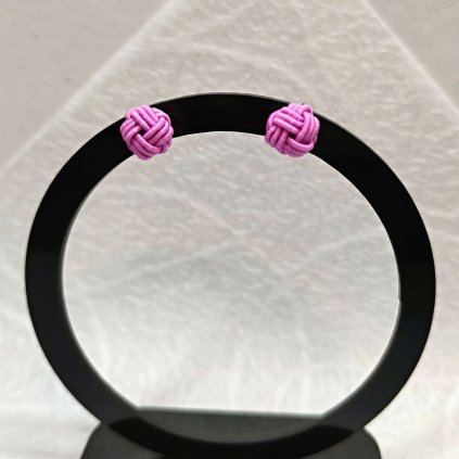 mizuhiki náušnice TAMA levandule 1