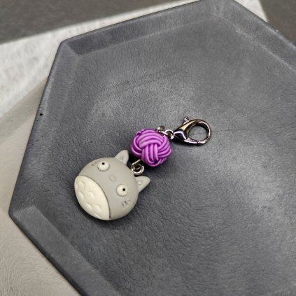 mizuhiki přívěsky TAMA totoro levandule 1