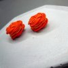 mizuhiki náušnice MAKRONKA #2 aperol 4