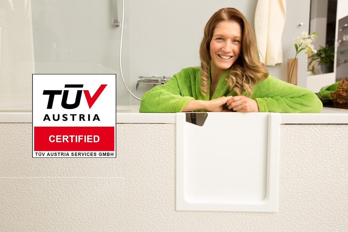 Vaňové dvere v ponuke CAplast: bezpečné, vodotesné a certifikované TÜV Austria