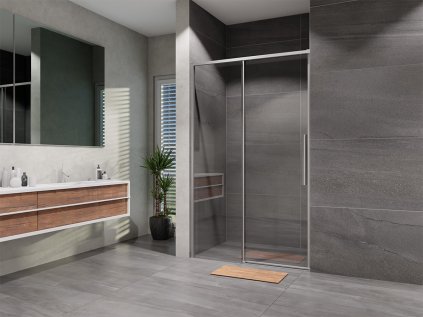 Sprchové dvere 120 cm Lusso Slim posuvné, číre sklo