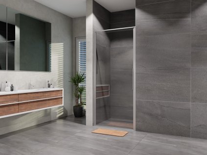 Sprchové dvere 100 cm Lusso Slim krídlové, číre sklo