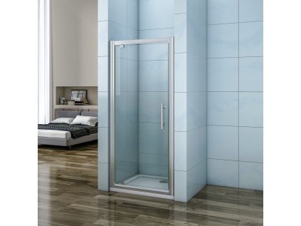 Otváracie sprchové dvere 80 cm Interno Pivot, číre sklo
