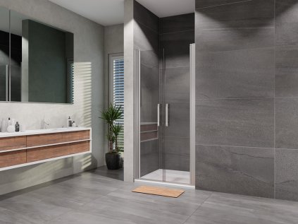 Dvojkrídlové sprchové dvere Interno 90 cm, číre sklo