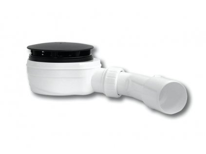 Sprchový sifón nízky 90/40 a čierna krytka na sifón