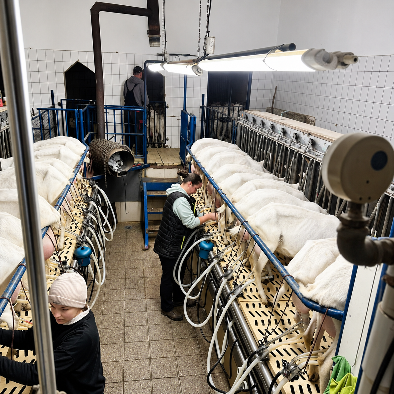 Dojenie kôz na farme CAPRAMILK