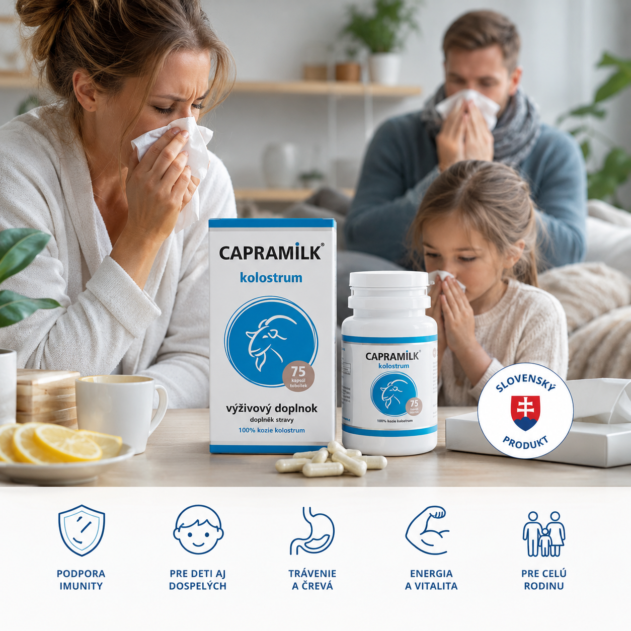 CAPRAMILK kolostrum ako súčasť rodinnej starostlivosti v období zvýšenej záťaže