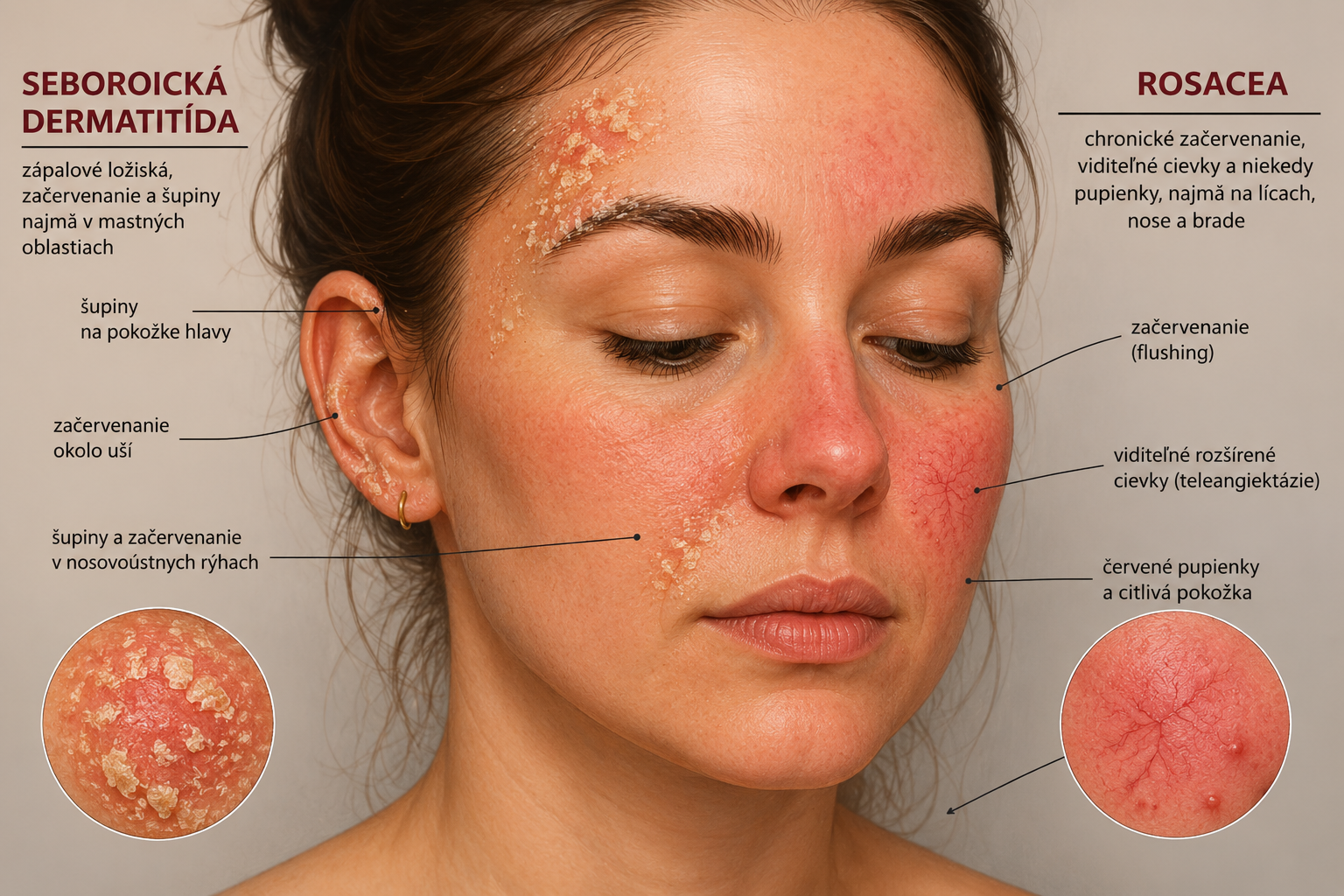 Rosacea a seborea – citlivá začervenaná pokožka