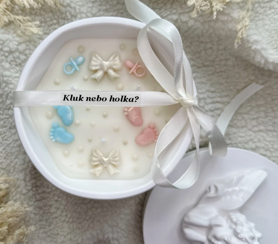 🕯️ Baby Reveal svíčka | Originální způsob odhalení pohlaví miminka (gender reveal svíčka)