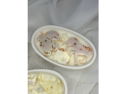 Rodinná svíčka zvěrokruhu - rose gold odlesky