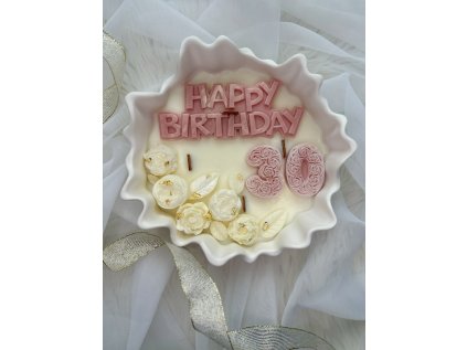 Svíčka s přáním - růžová