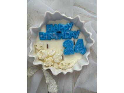 Svíčka s přáním - modrá