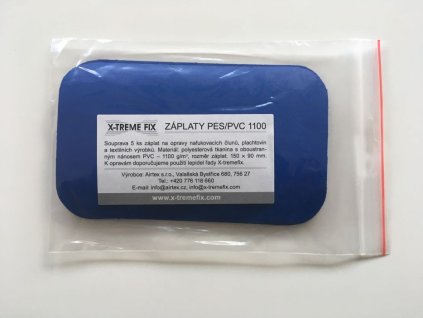 Záplaty PES/PVC 1100 5ks - modrá