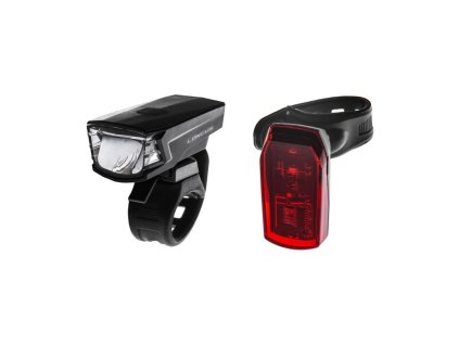 exisport svetlo na bicykel longus svetla set single 11led 2f 2f usb bat cierne