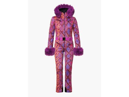 overal goldbergh zafira ski suit faux border snake pink