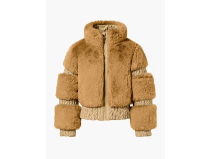 lyziarska bunda goldbergh furry ski jacket caramello