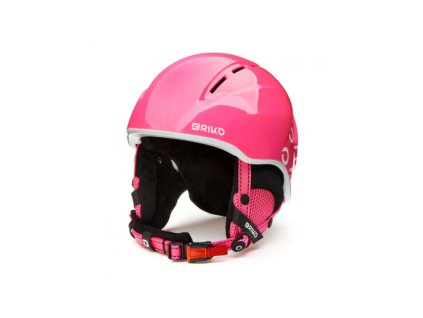 detska helma briko kodiakino neon pink white 22 23