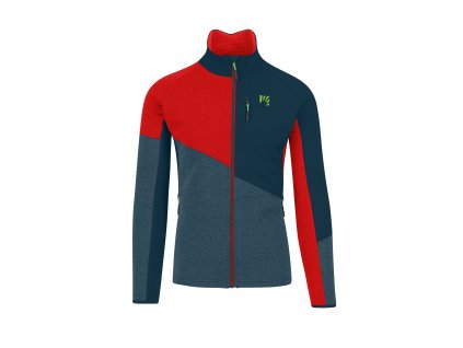 PÁNSKA MIKINA KARPOS FEDERA FULL ZIP FLEECE červená (Veľkosť L)