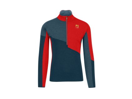 PÁNSKA MIKINA KARPOS FEDERA HALF ZIP FLEECE červená (Veľkosť XL)