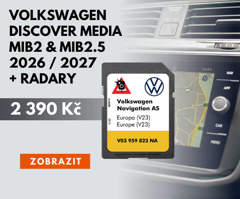 VW Discover Media MIB2 mapy 2026