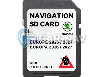 Škoda Amundsen MIB2 mapy 2026 / 2027 celé Evropy v češtině - 5L0051236EL