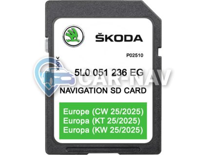 Škoda Amundsen MIB2 mapy 2026 celé Evropy v češtině - 5L0051236EG