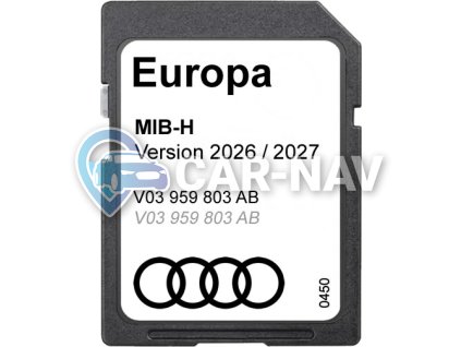 Audi MIB2 High (MHI2 a MHI2Q) mapy 2026 / 2027 celé Evropy v češtině - V03959803AB