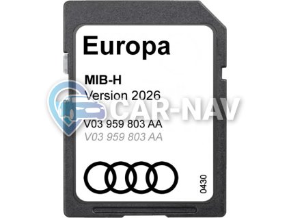 Audi MIB2 High (MHI2 a MHI2Q) mapy 2026 celé Evropy v češtině - V03959803AA