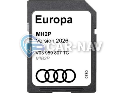 Audi MH2P (MIB2Plus) mapy 2026 celé Evropy v češtině - V03959807TC