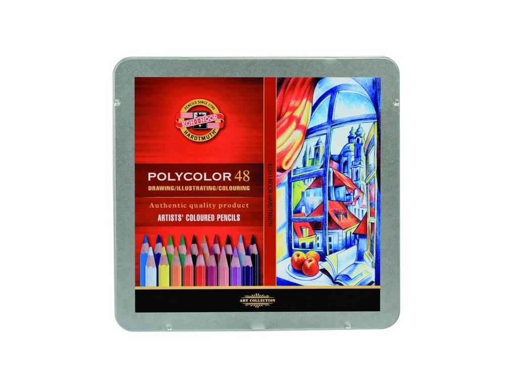 103803 koh i noor pastelove ceruzky polycolor 3826 48 ks v sade plechovej puzdro